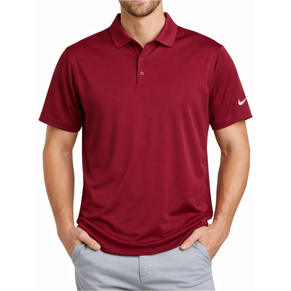 Nike Golf Dri Fit Polo Burgundy Mens XXL Short Sleeve Maroon